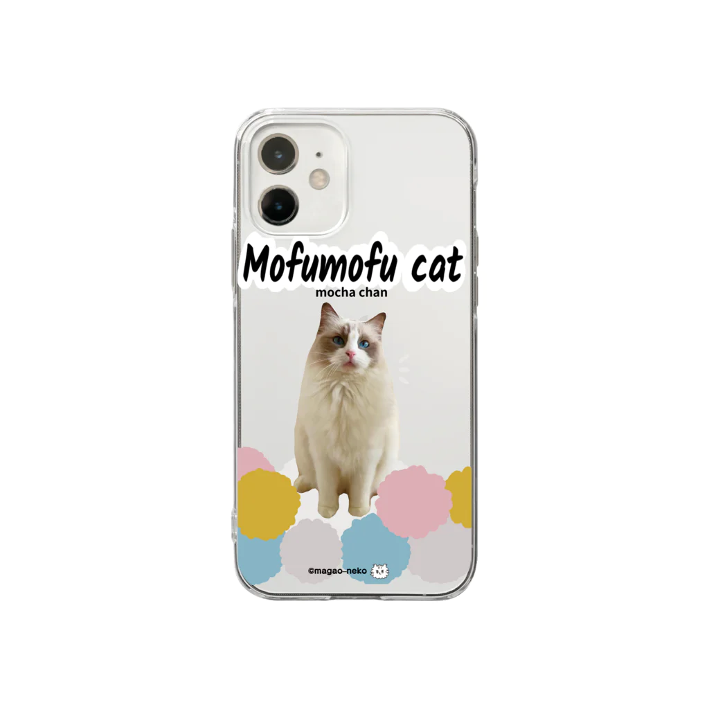 magao-nekoのモフモフキャット Soft Clear Smartphone Case