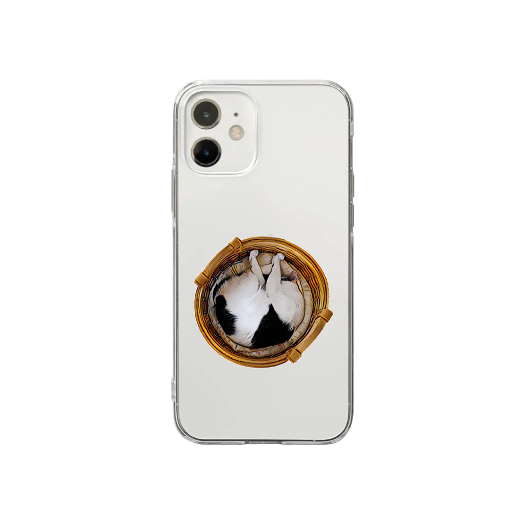 mambo0211のかごねこ Soft Clear Smartphone Case