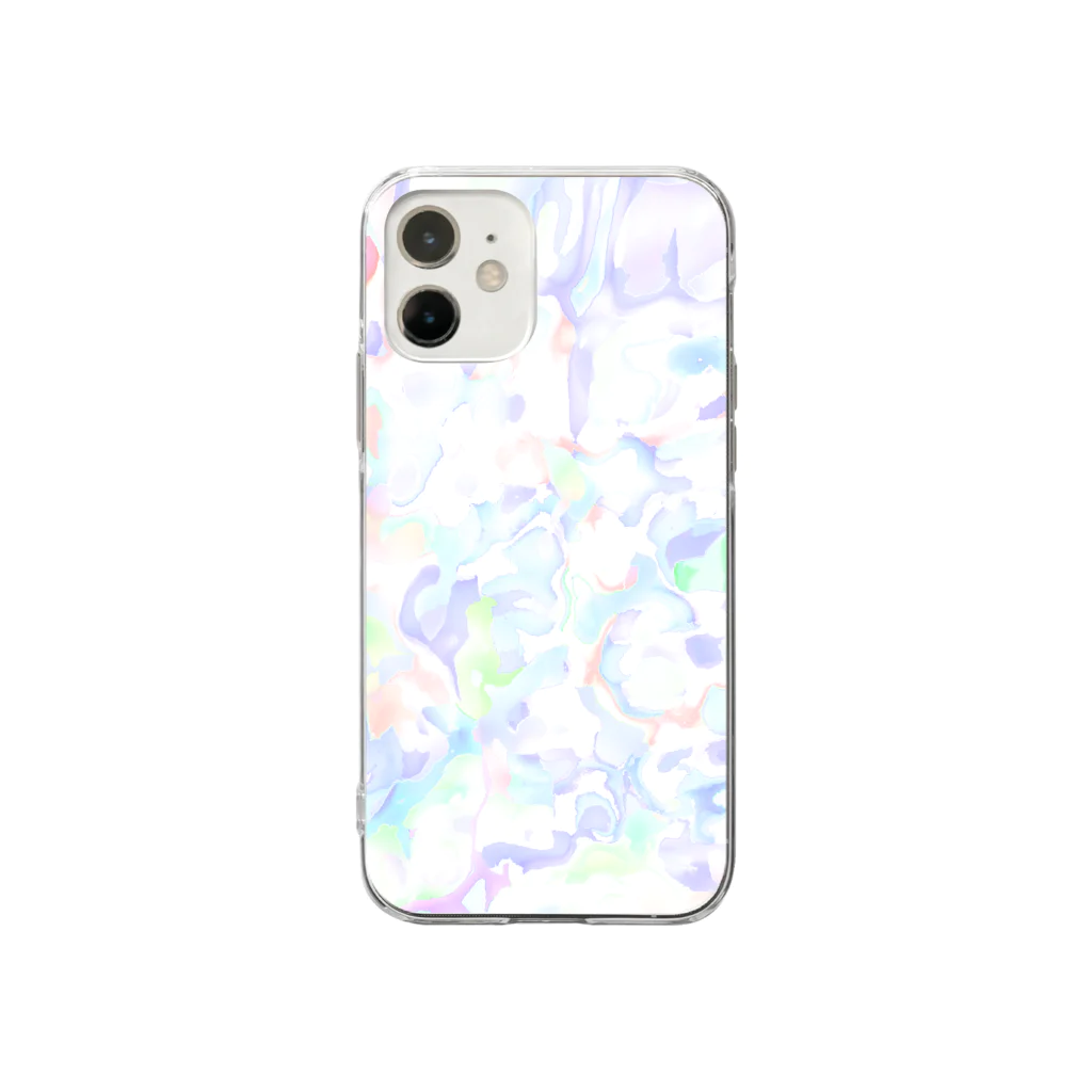 KIYA(きや)の白っぽい柄 Soft Clear Smartphone Case