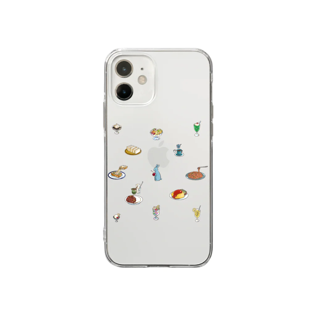 しんま みさんの純喫茶ブルーラビット　POPめモチーフ Soft Clear Smartphone Case