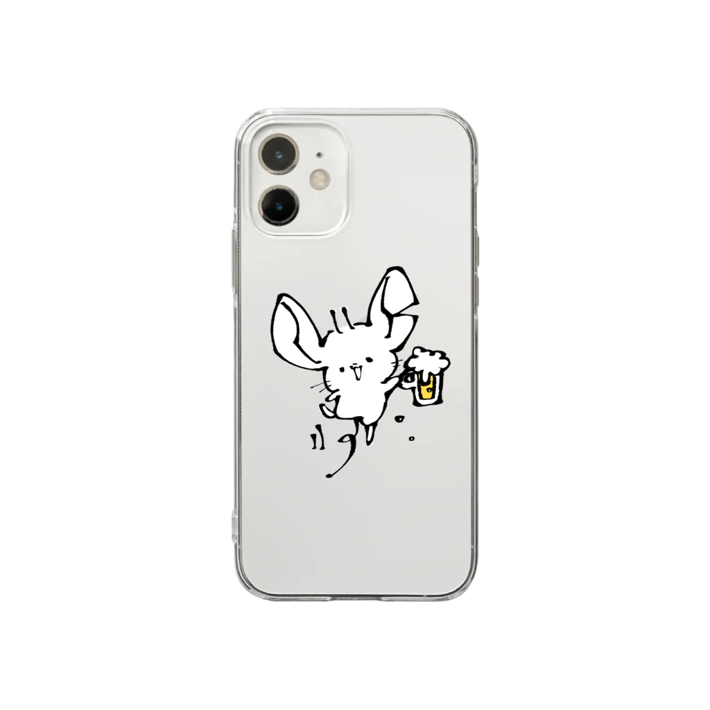 きゅうソきゅーchのbeerで華金きゅー Soft Clear Smartphone Case