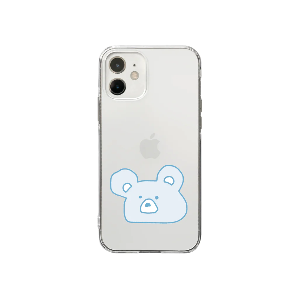 やさんのペンクマのかお Soft Clear Smartphone Case