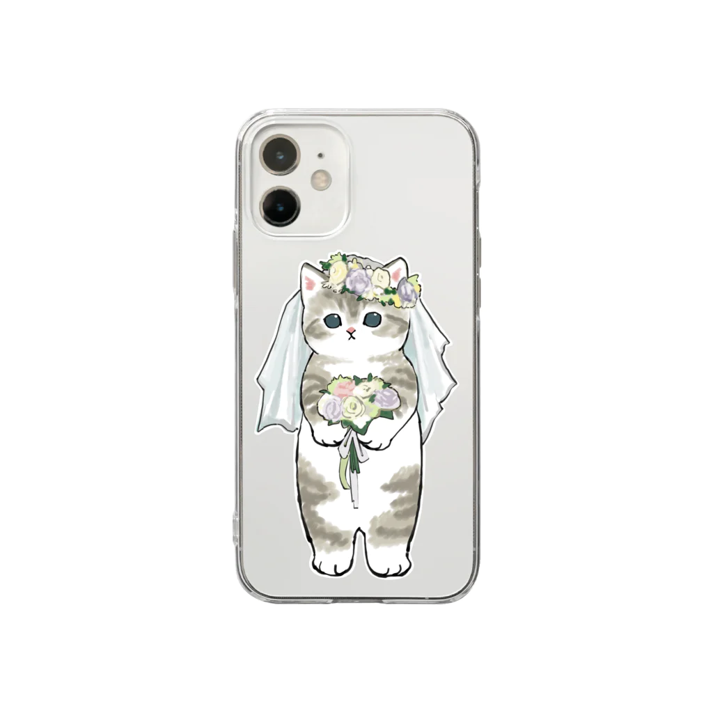 mofusandの花嫁にゃん Soft Clear Smartphone Case