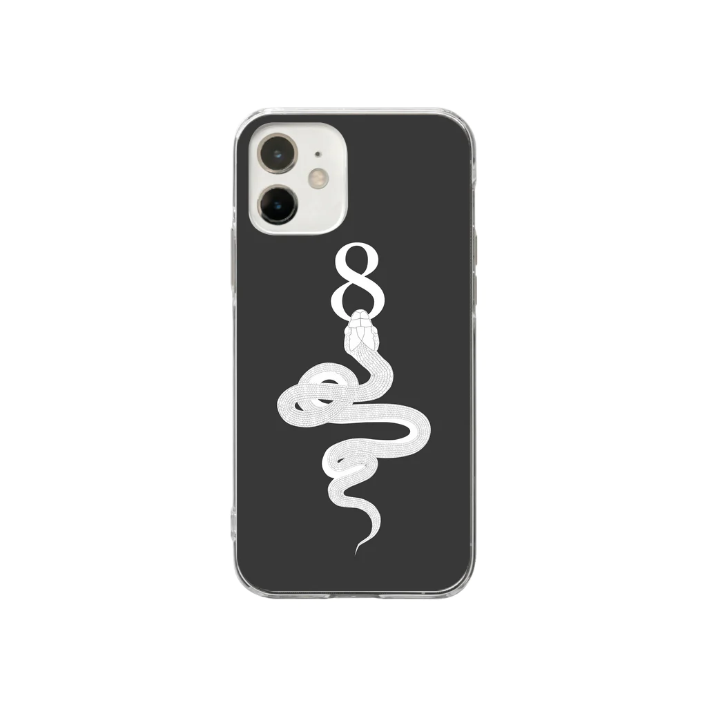 HazukiのSNAKE8(WHITE) Soft Clear Smartphone Case