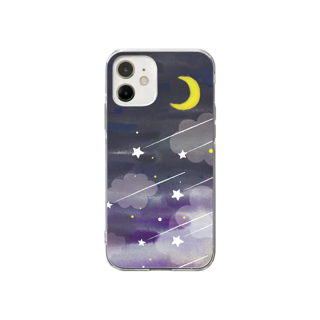 北山ハロウィンのmoon night Soft Clear Smartphone Case