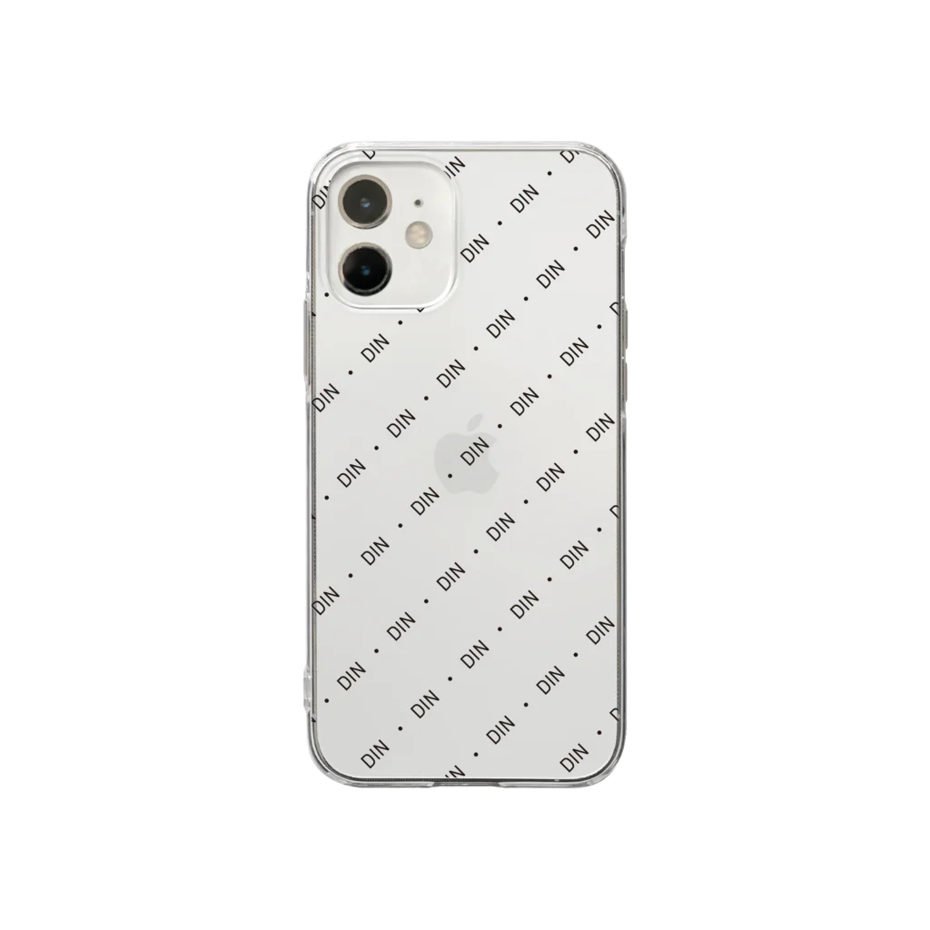 fetchFont.のfetchFont. DIN Stripe Soft Clear Smartphone Case