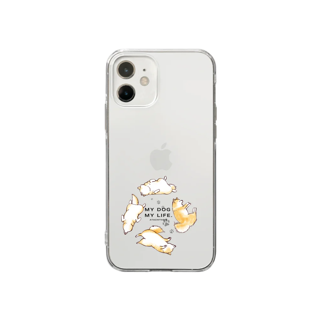 あたちたちのおみせのMy Dog, My  Life. 赤柴 Soft Clear Smartphone Case