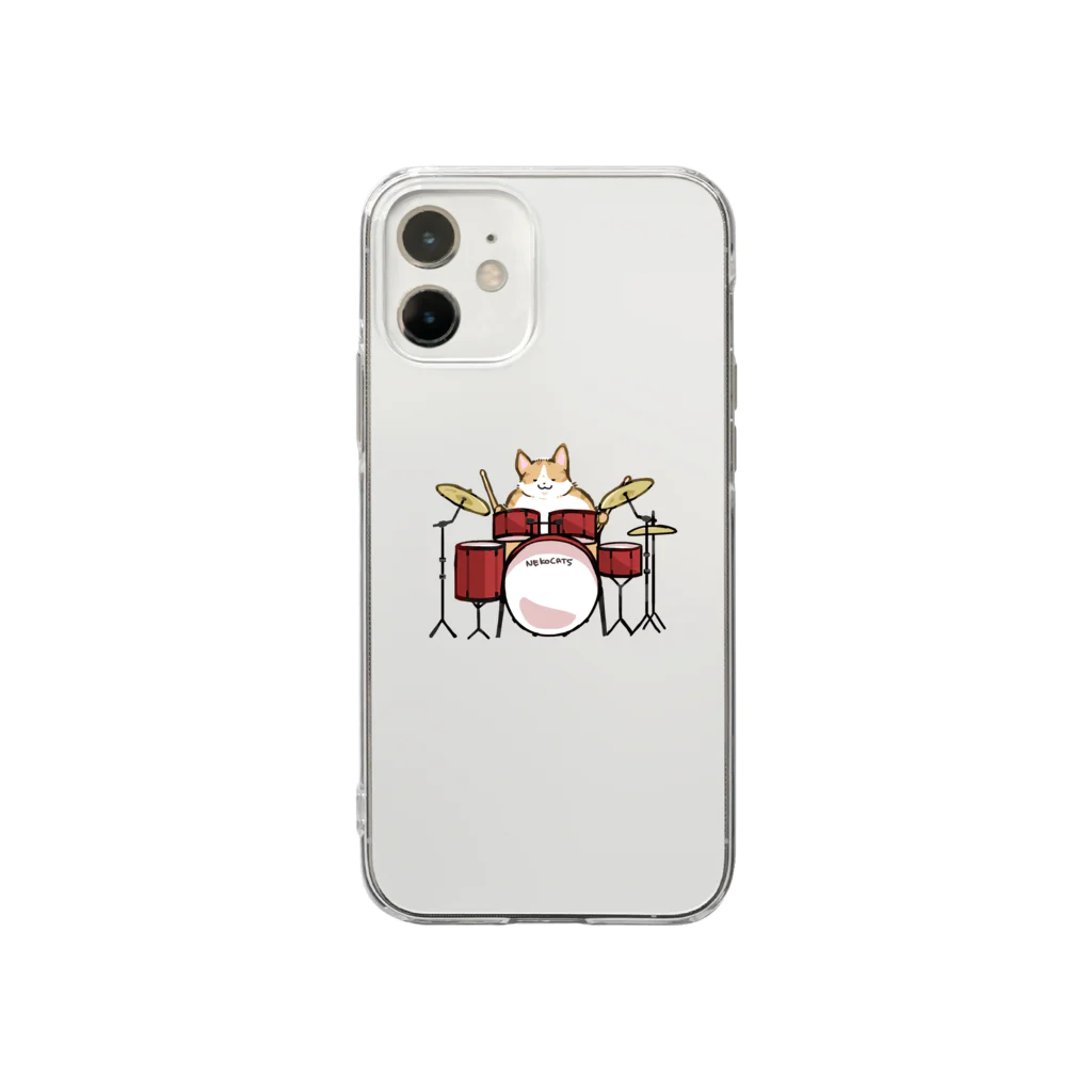 - イシュタルアトリエ - Ishtar Atelierのドラマー猫 Soft Clear Smartphone Case