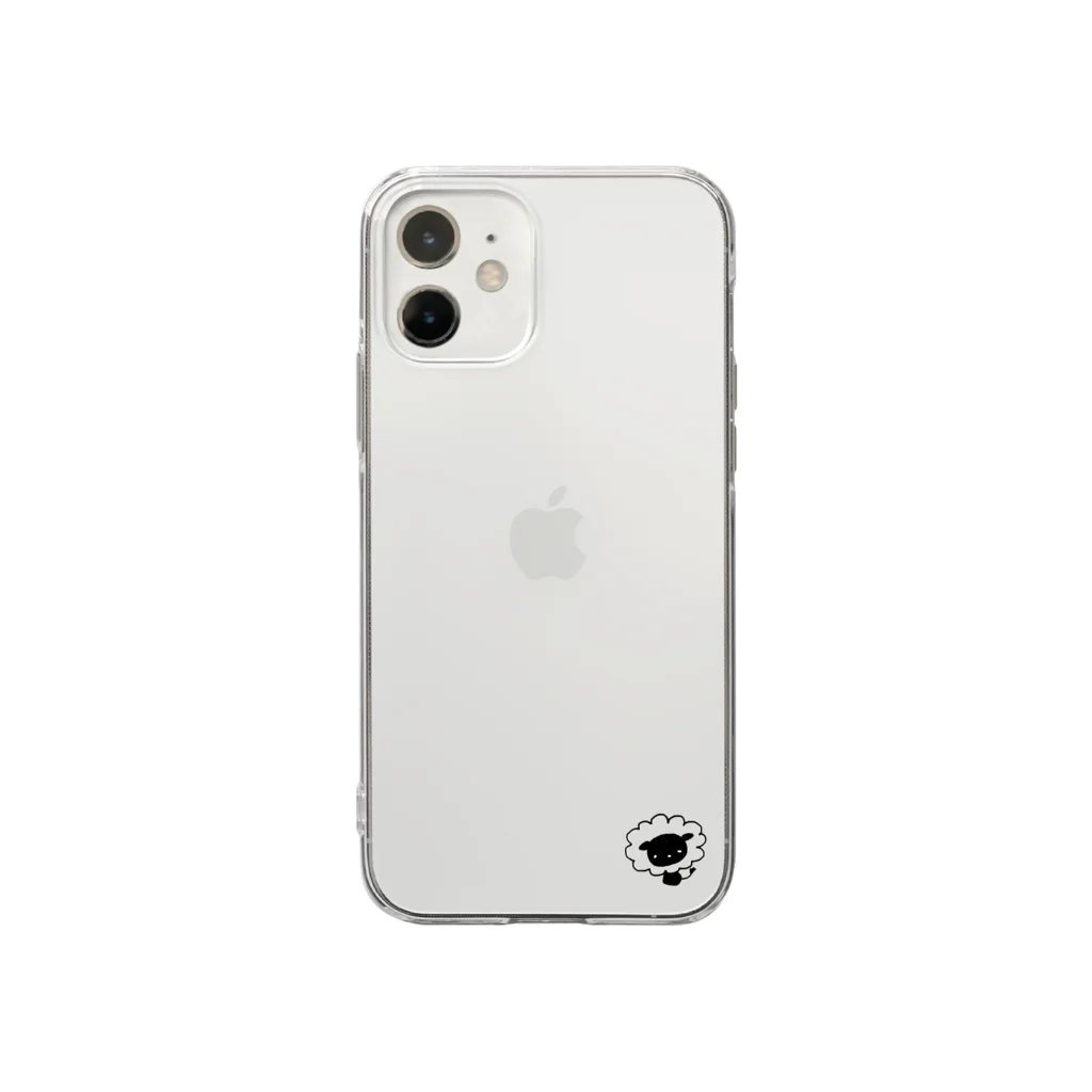 marupiroshopのkinoko sheep(とうめい) Soft Clear Smartphone Case