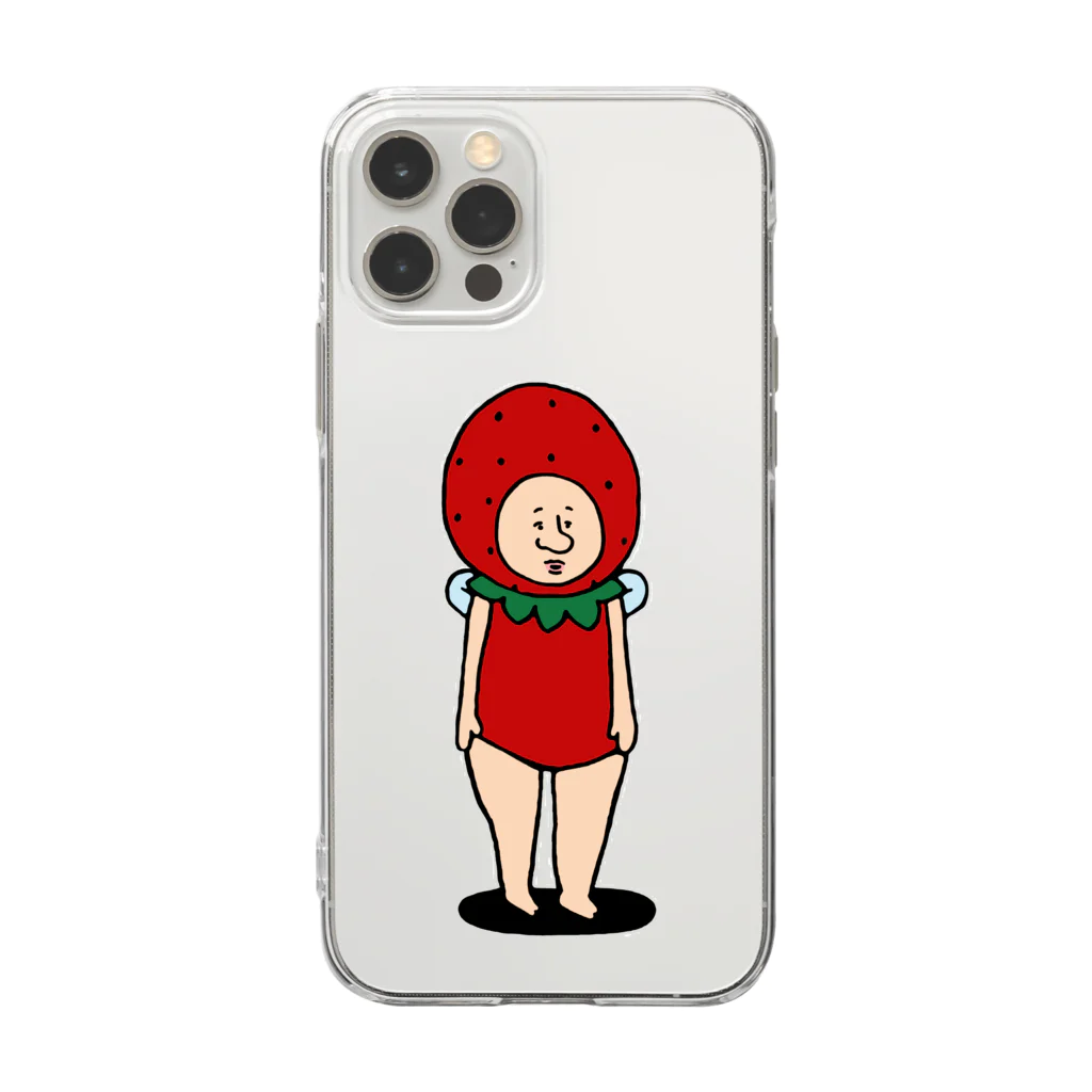 【Yuwiiの店】ゆぅぅぃーのいちごの妖精さん　ひとり Soft Clear Smartphone Case