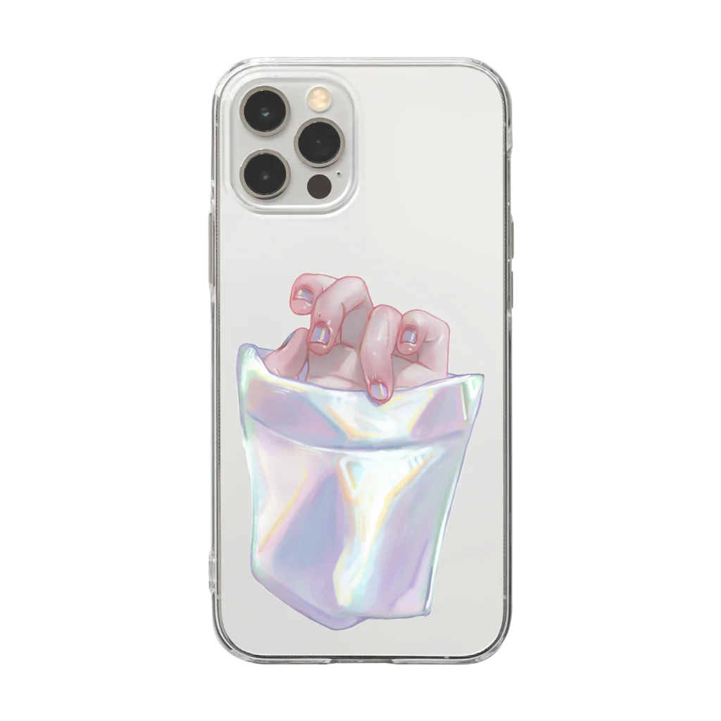 烏帽子 眇眼の連れてってちゃん Soft Clear Smartphone Case