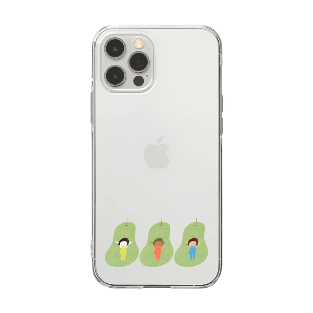 ワシキタチナツ|Illustrationの洋梨　inside girls Soft Clear Smartphone Case