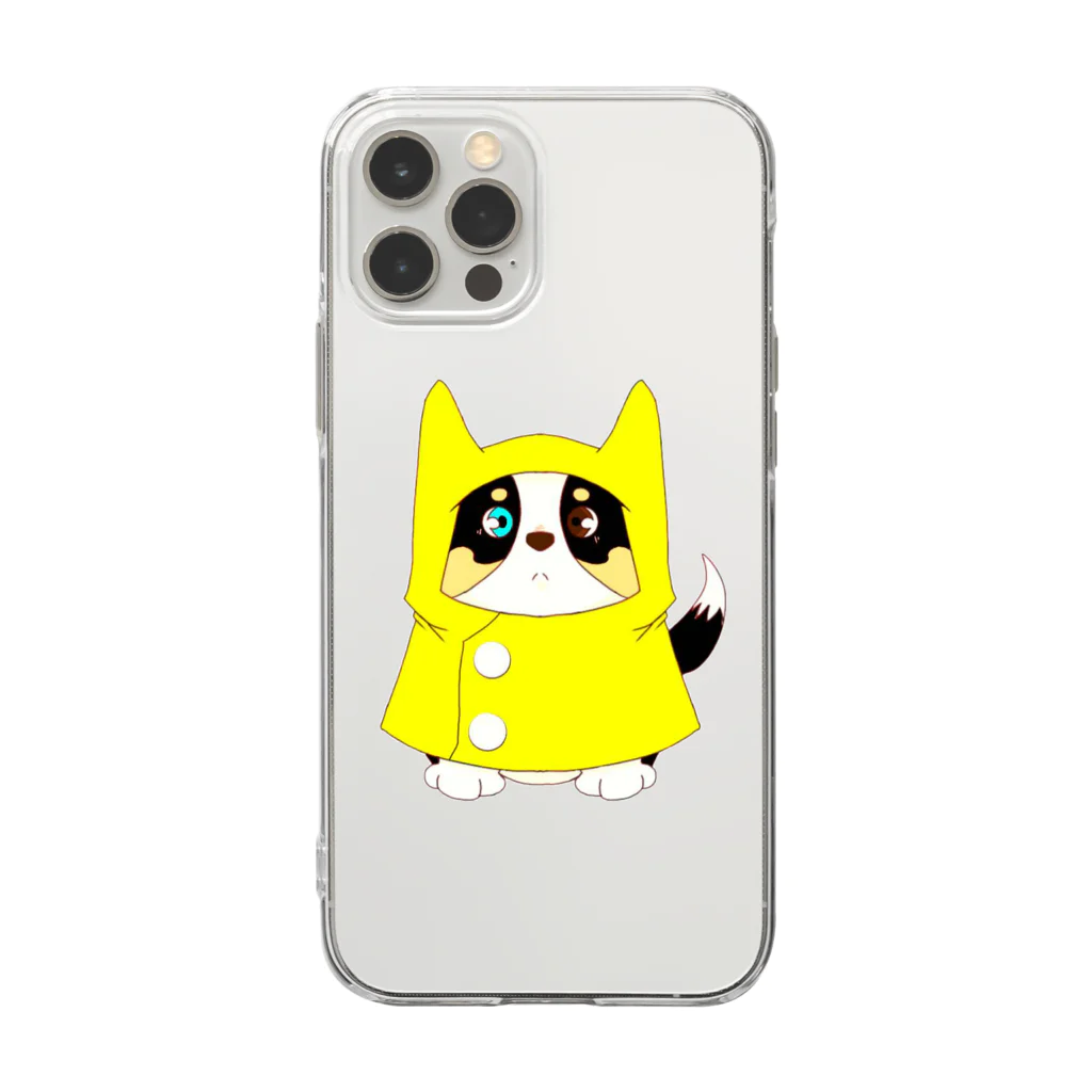 滝さんちの6コギ(コーギー)のテルテルセイル Soft Clear Smartphone Case