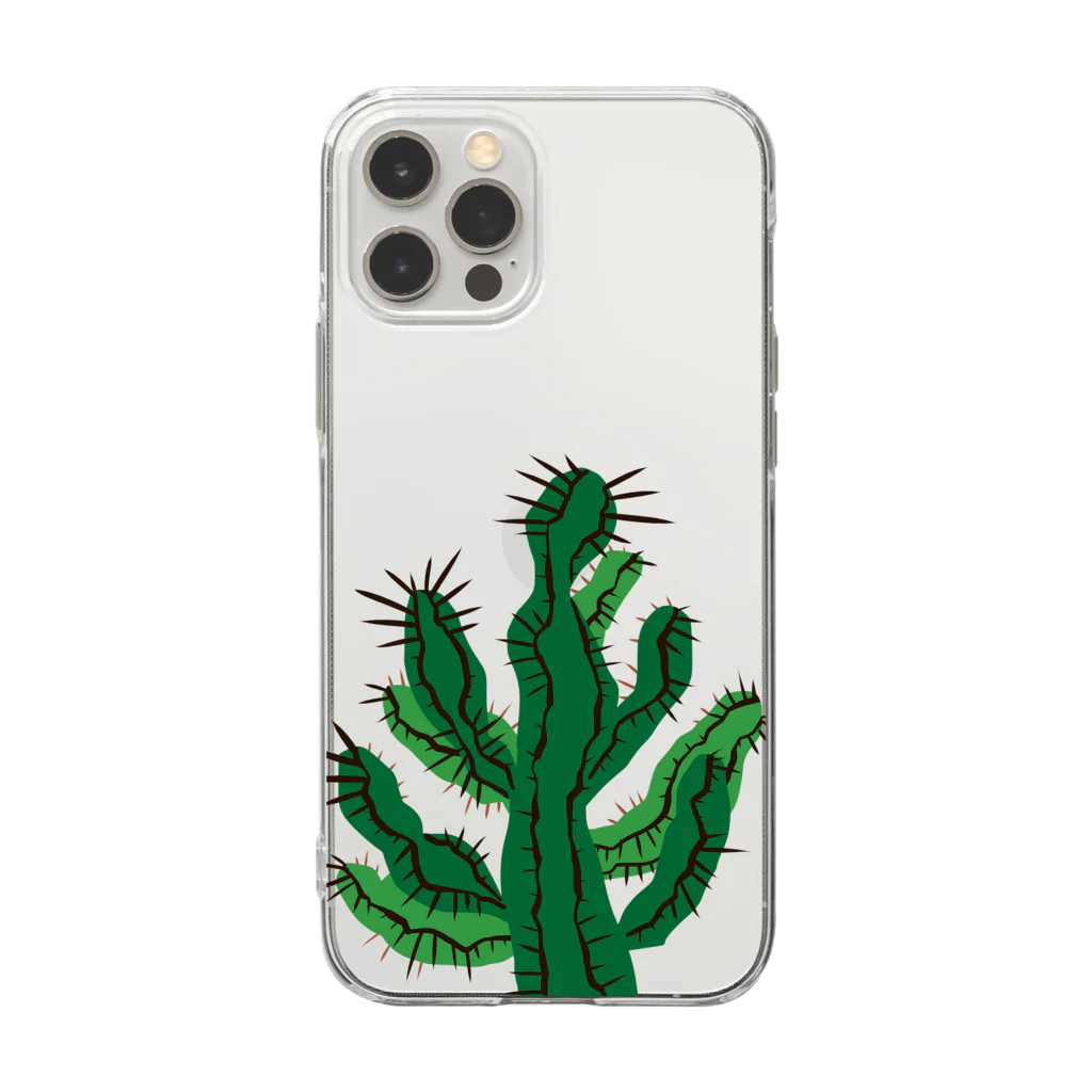 れなしやの渋かっこいい★多肉植物 Soft Clear Smartphone Case