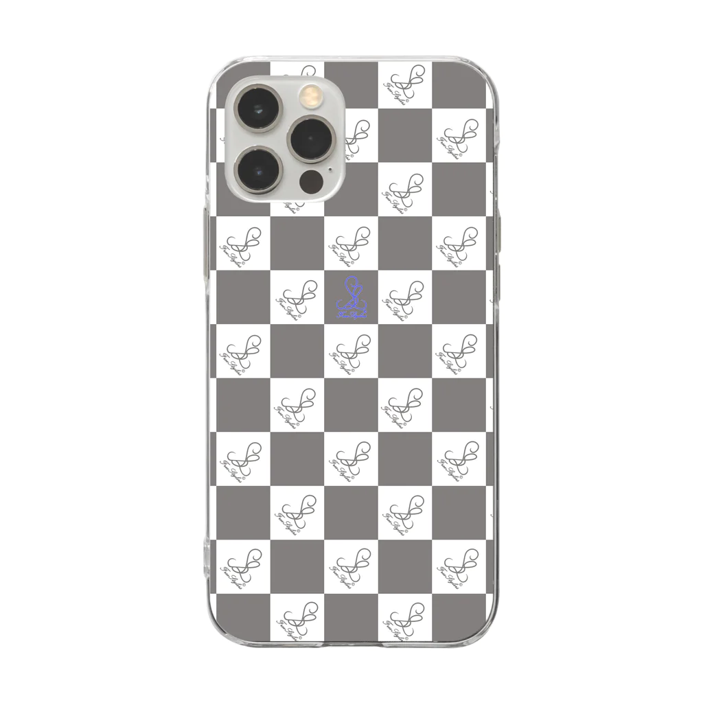 FreeStylersの【FreeStylers】style check in logo Soft Clear Smartphone Case