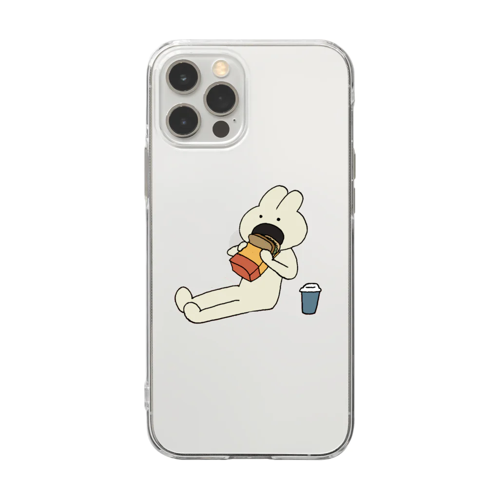 kikigigi2355のうさぎさんとサンドイッチ Soft Clear Smartphone Case