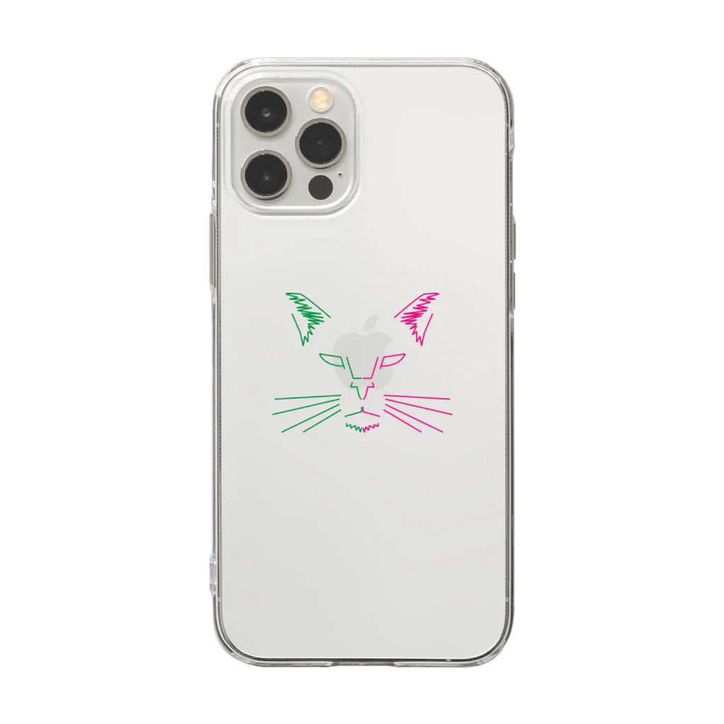 CHOTTOPOINTのヤマネコ系ねこ Soft Clear Smartphone Case