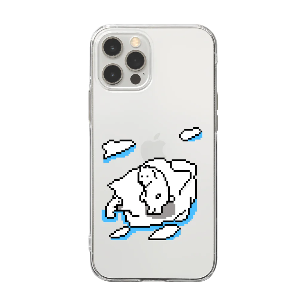 satayaのははしろくま.こしろくま Soft Clear Smartphone Case