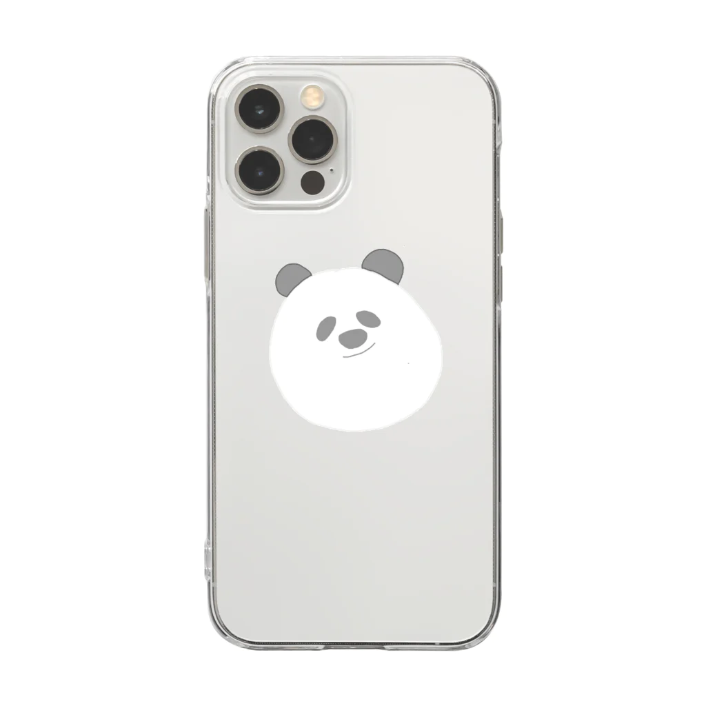 my❤favoriteのmypanda(文字なし) Soft Clear Smartphone Case