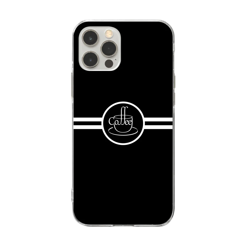 CHOTTOPOINTのCoffee文字絵 Soft Clear Smartphone Case