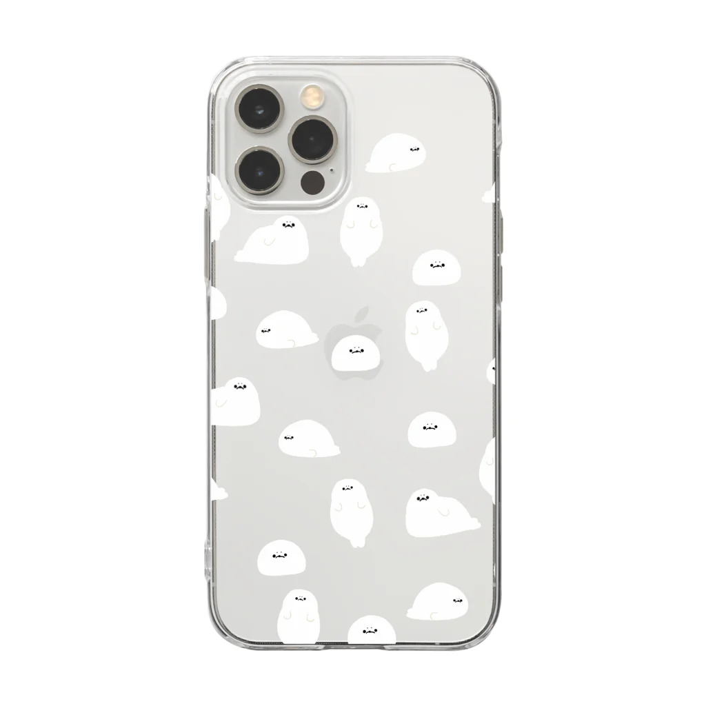 あざらし屋のあざらしさらにいっぱい Soft Clear Smartphone Case