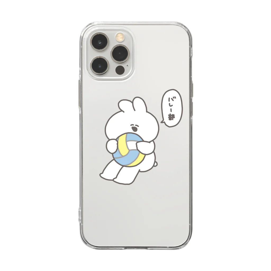 ナポリのSUZURIのバレー部うさちゃん Soft Clear Smartphone Case