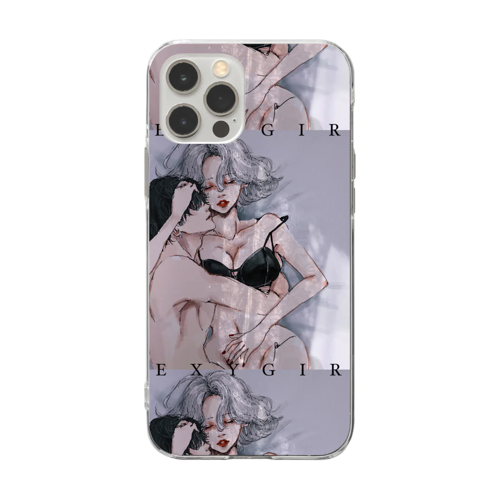 Ran.のSEXYGIRL Soft Clear Smartphone Case