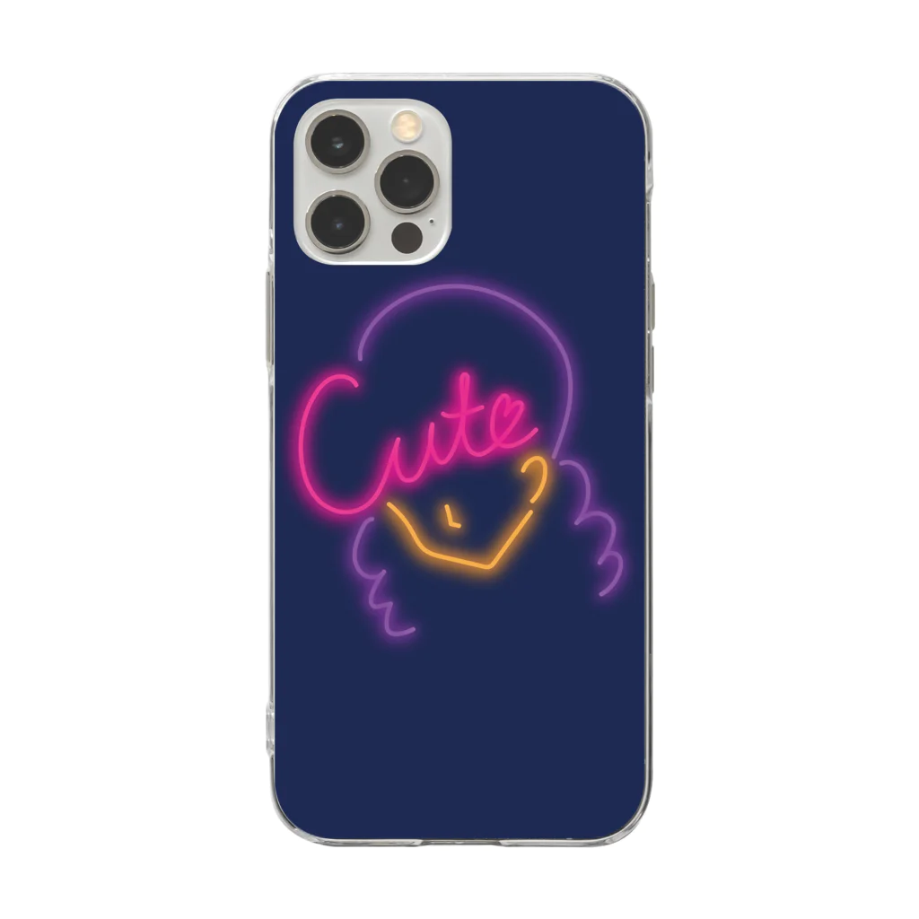 CHOTTOPOINTのCuteなGirl Soft Clear Smartphone Case