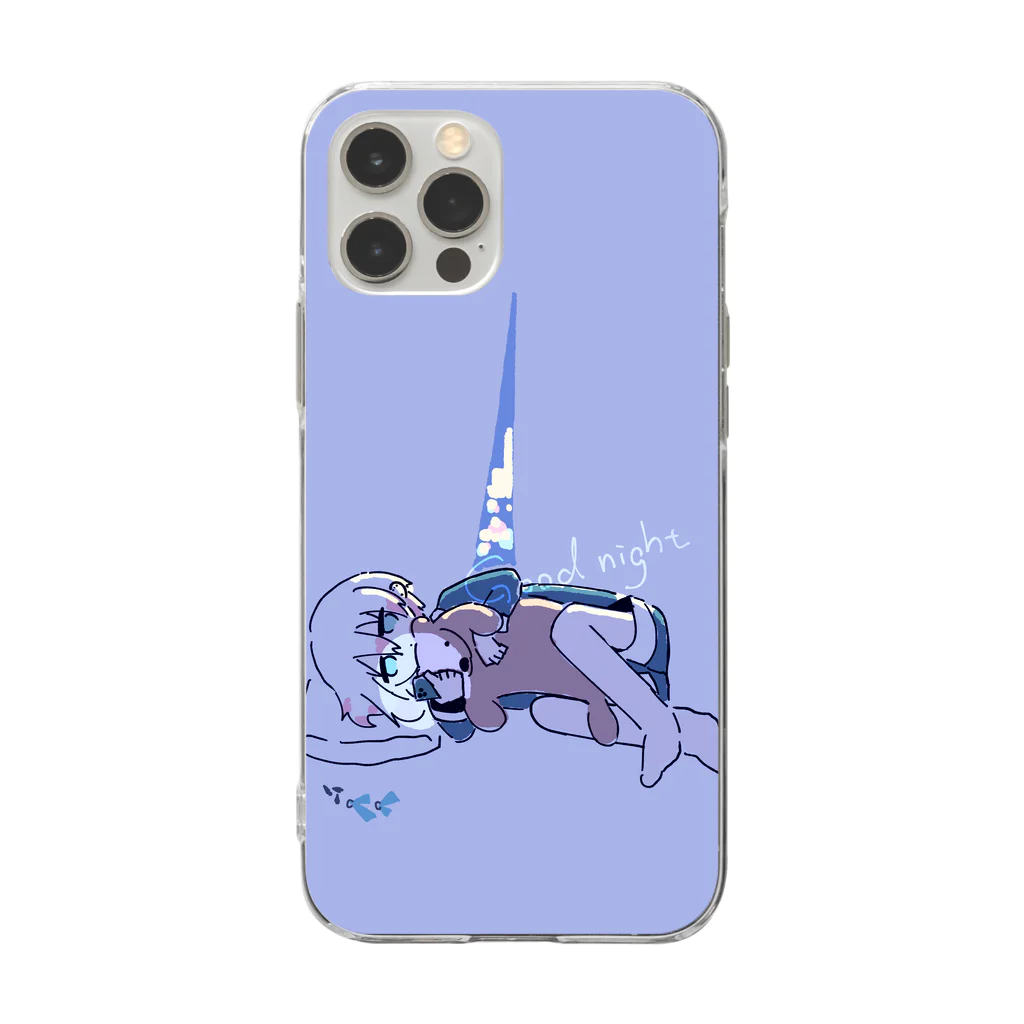 桜兎なぎのおやすみなぎくん Soft Clear Smartphone Case