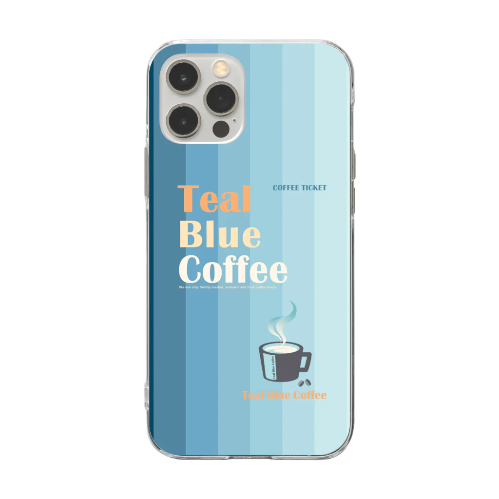 Teal Blue CoffeeのCOFFEE TICKET_BLUE Ver. 투명 젤리케이스