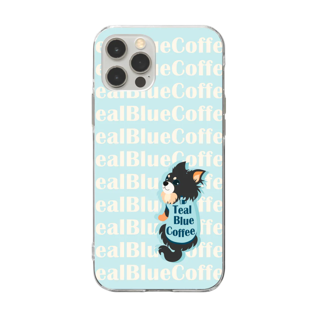 Teal Blue Coffeeのなに？_colorful Ver. Soft Clear Smartphone Case