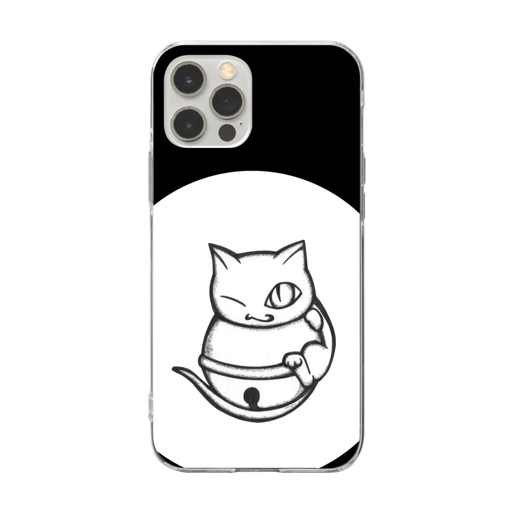 ワノハ -WANOHA-の妖怪鈴猫（スマホ） Soft Clear Smartphone Case