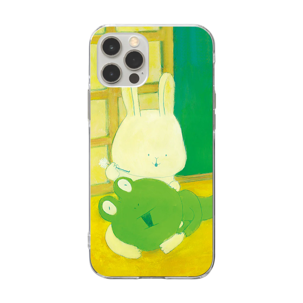 ツナチナツの耳かきうさぎ_スマホケース Soft Clear Smartphone Case