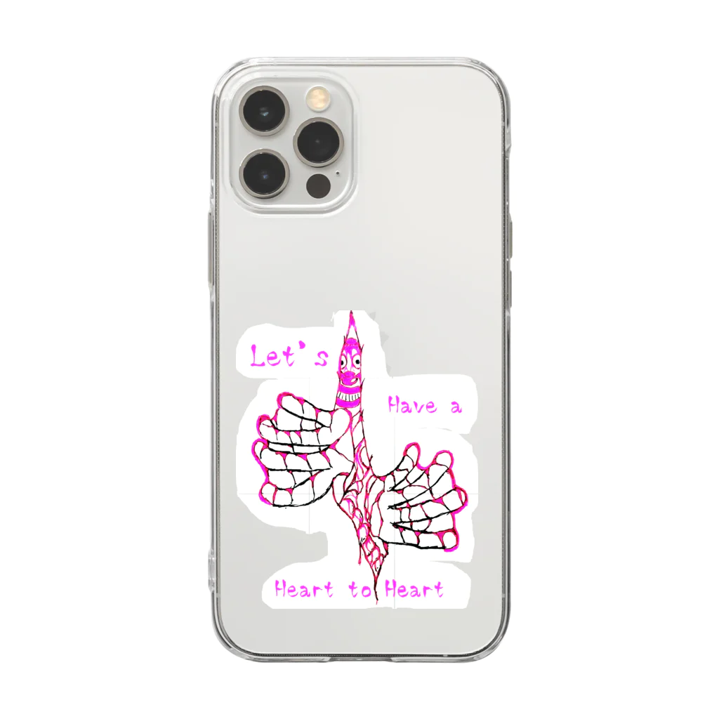 SASARiNS のHave a Heart to heart Soft Clear Smartphone Case