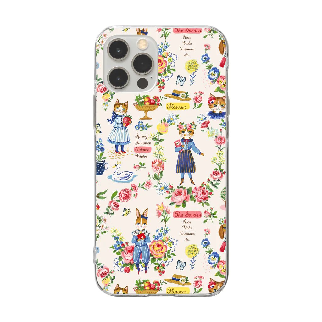 sobakasu-kids.のWonderful world Soft Clear Smartphone Case