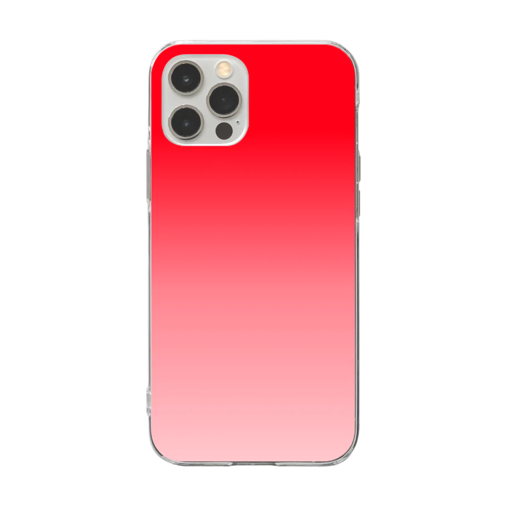 Smilesのグラデーションスマホケース赤 Soft Clear Smartphone Case