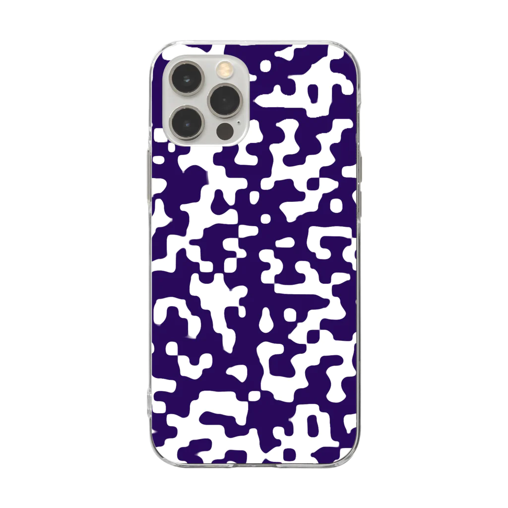 Smilesの現代アートスマホケース紫 Soft Clear Smartphone Case