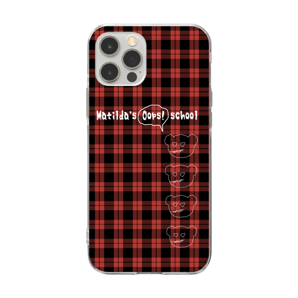 MOS(Matilda's oops school)のチェック×チェック Soft Clear Smartphone Case