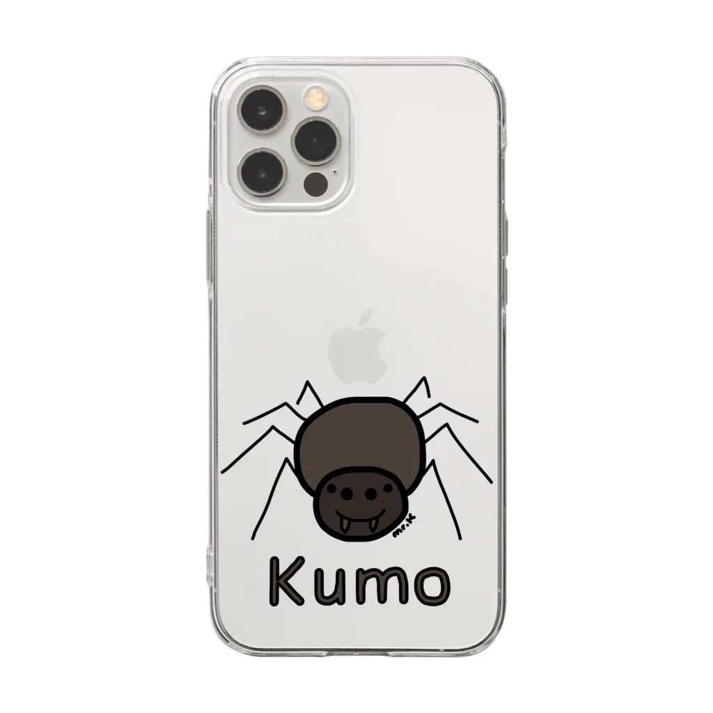 MrKShirtsのKumo (クモ) 色デザイン ソフトクリアスマホケース