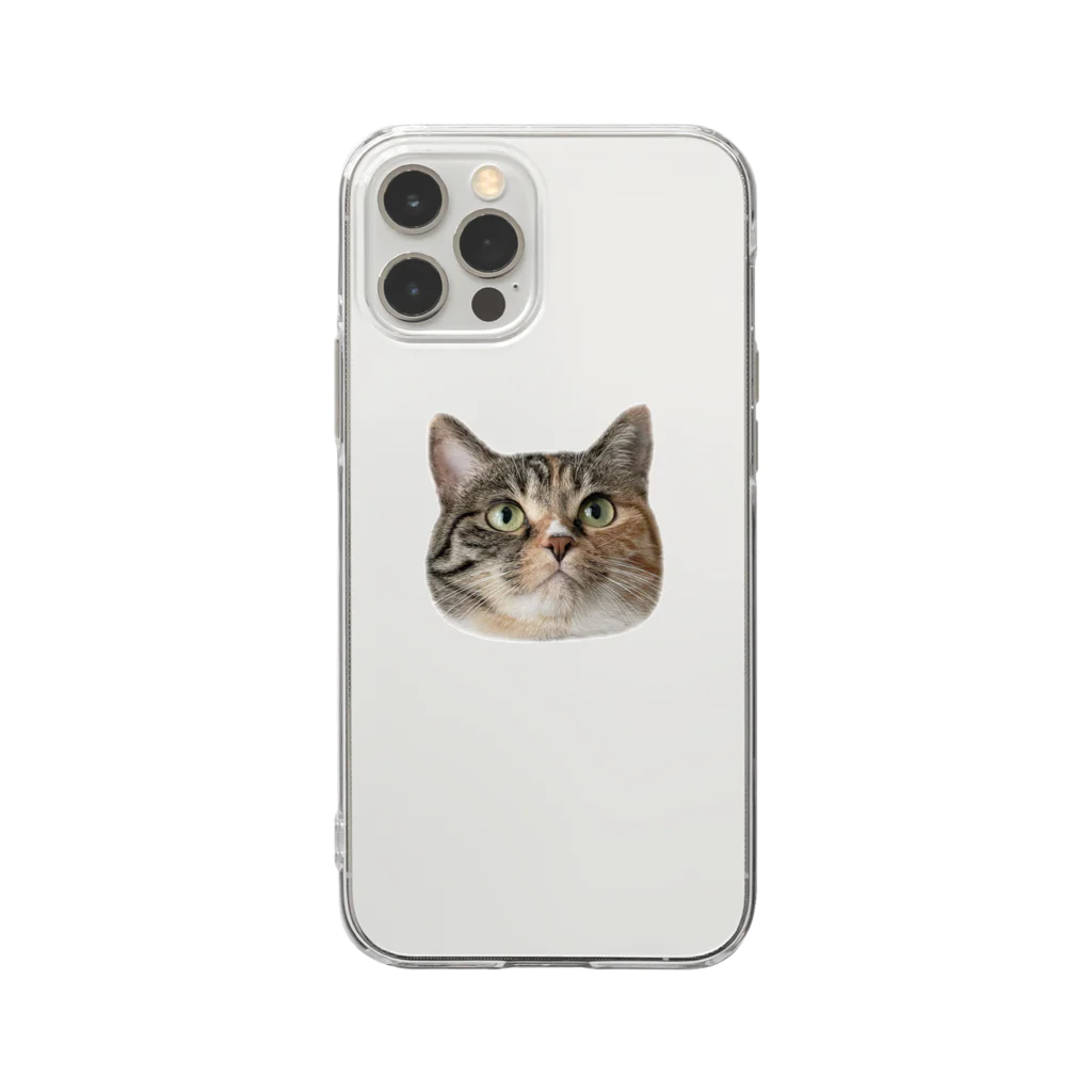 みそちゃんの雑貨屋さんの縞三毛猫のみそ Soft Clear Smartphone Case