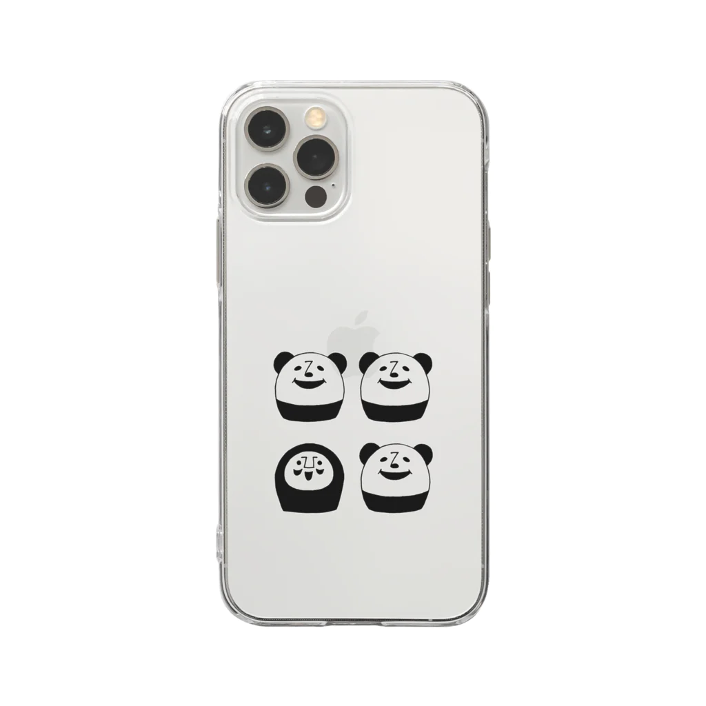 sachomrockのぱんだるまん12専用その1 Soft Clear Smartphone Case