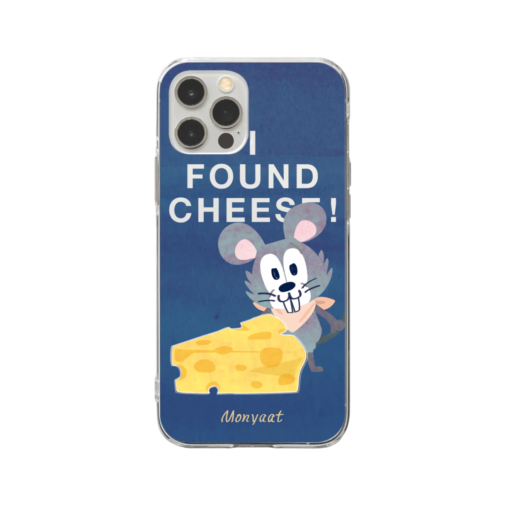 イラスト MONYAAT のチーズはここに！ Soft Clear Smartphone Case