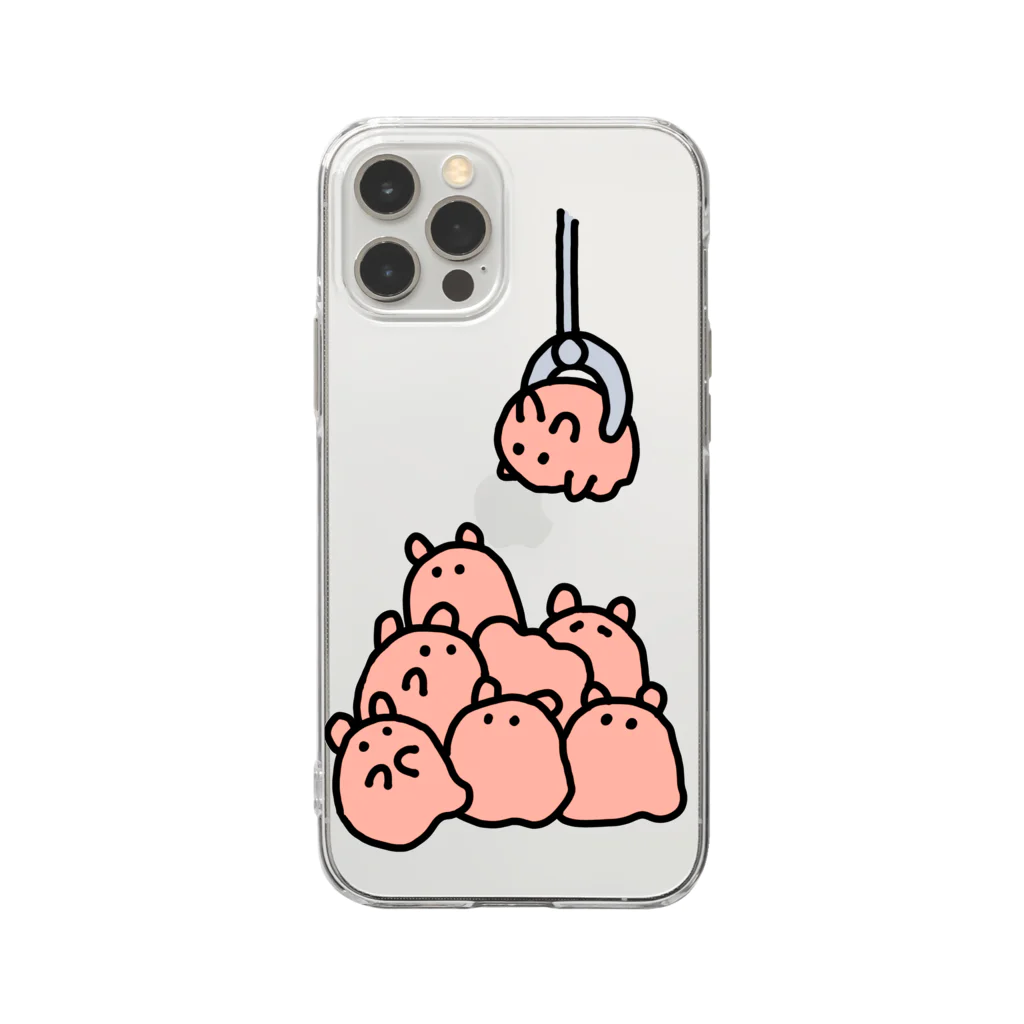 サメとメンダコ[namelessmm2]のメンダコキャッチャー Soft Clear Smartphone Case