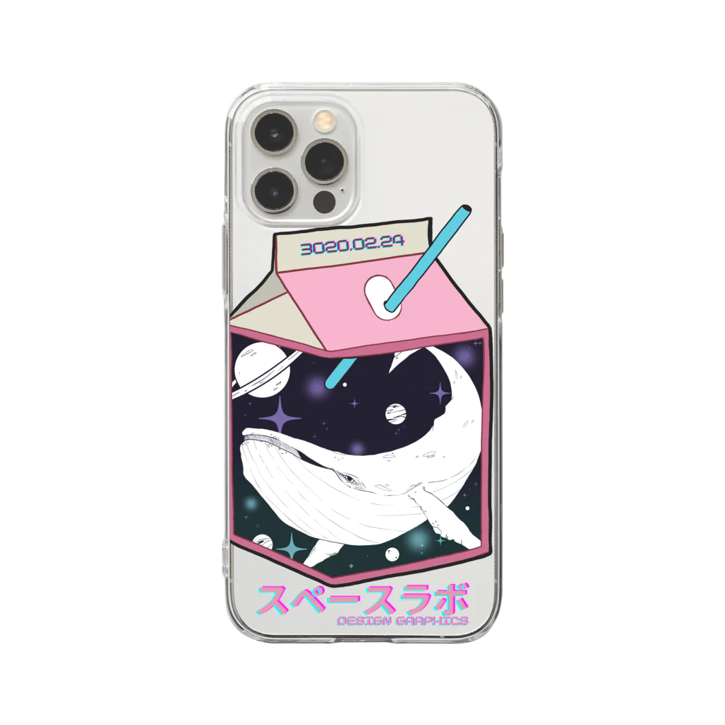 SpaceLabDesignのスペース鯨 Soft Clear Smartphone Case