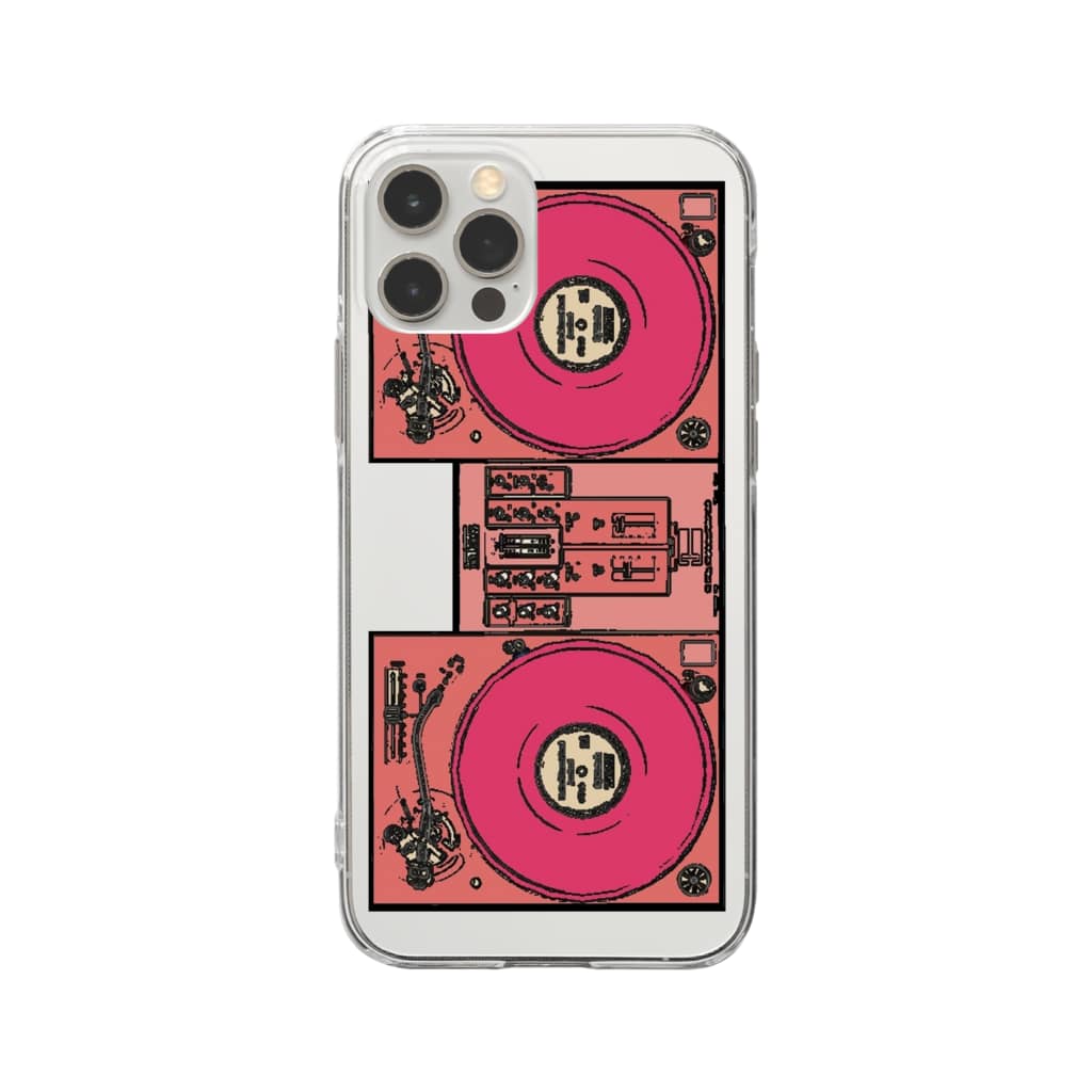 United Sweet Soul MerchのDJ Booth -Pink- Soft Clear Smartphone Case