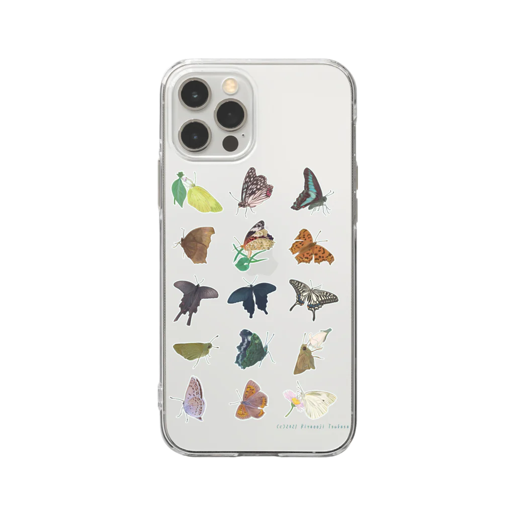 kitaooji shop SUZURI店の蝶のおもいで Soft Clear Smartphone Case