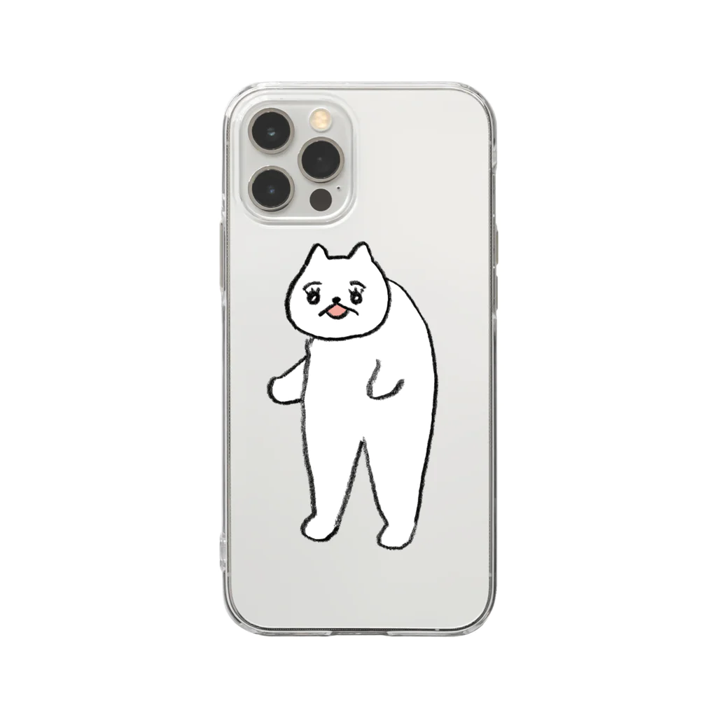 makomoのおもしろショップの首もげ Soft Clear Smartphone Case