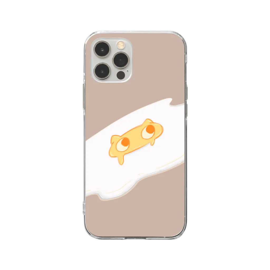 さしみの目玉焼き猫 Soft Clear Smartphone Case