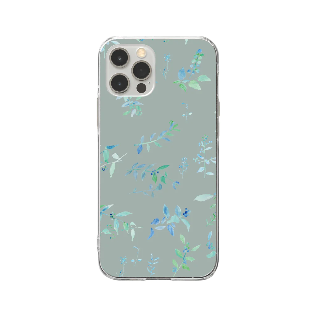 Canako Inoueの春を待つ green Soft Clear Smartphone Case