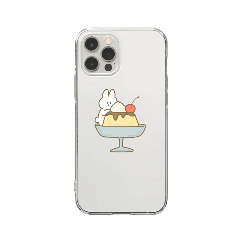 dashimakiのプリンうさちゃん Soft Clear Smartphone Case
